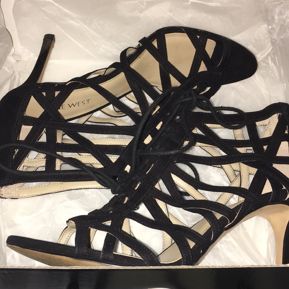 Lace up Nine West Heels
